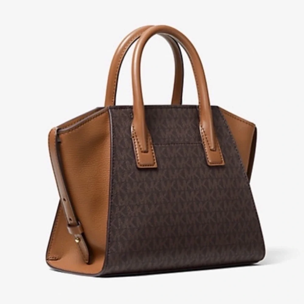 Michael Kors Avril Small Satchel Crossbody Brown